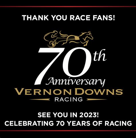 Vernon downs replays - Vernon Downs (s) 4229 Stahlman Rd. Vernon, NY 13476. 877-888-3766. Yonkers Raceway. 810 Yonkers Ave. Yonkers, NY 10704. 914-968-4200. The U.S. Trotting Association is a not-for-profit association of Standardbred owners, breeders, drivers, trainers, and officials, organized to provide administrative, rulemaking, licensing and breed registry ... 